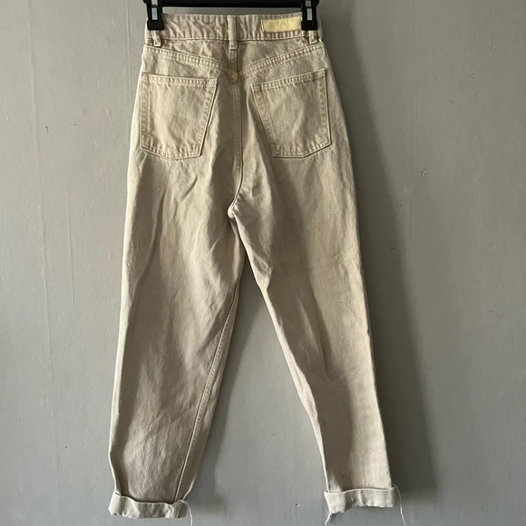 🛍️Zara High Waisted Khaki Jeans Size 0 - Picture 4 of 6
